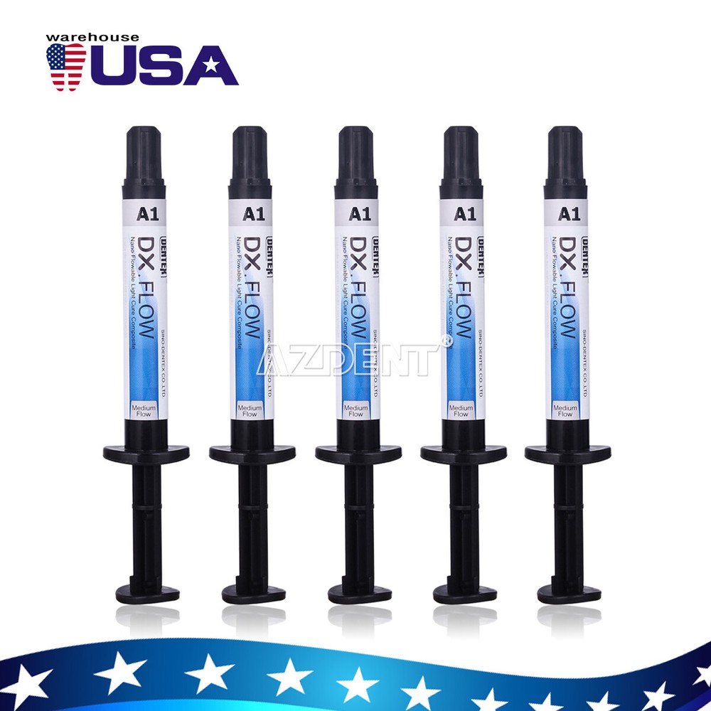 Dentex Dental Flowable Light Cure Composite Resin A1 Medium Flow 3g/Syringe