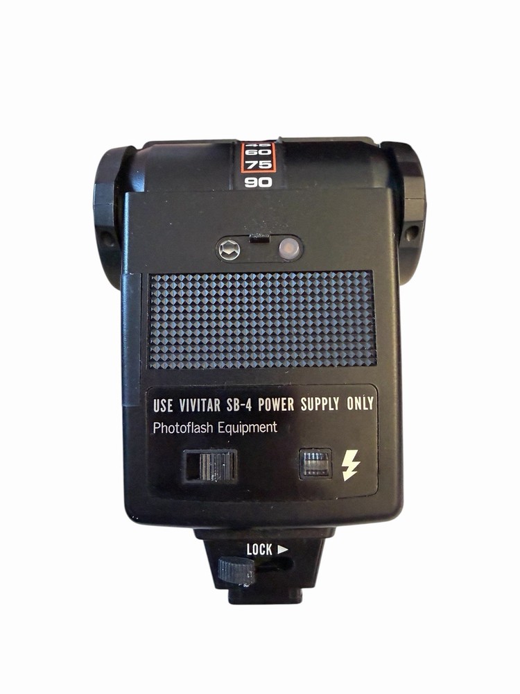 Vivitar 283 Shoe Mount 35mm Camera Flash Auto Thyristor Great Shape Untested ￼