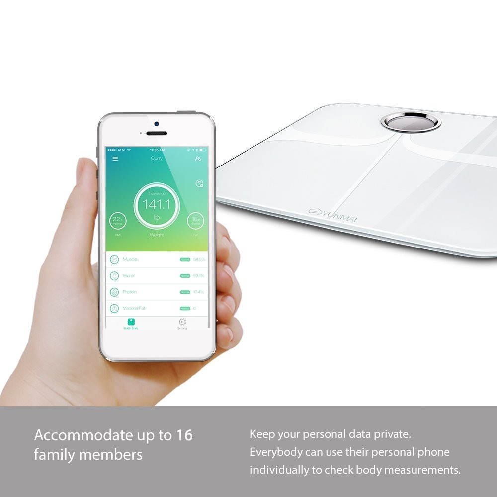 Digital Body Weight Scale Backlit Display High Precision Bluetooth BathroomScale