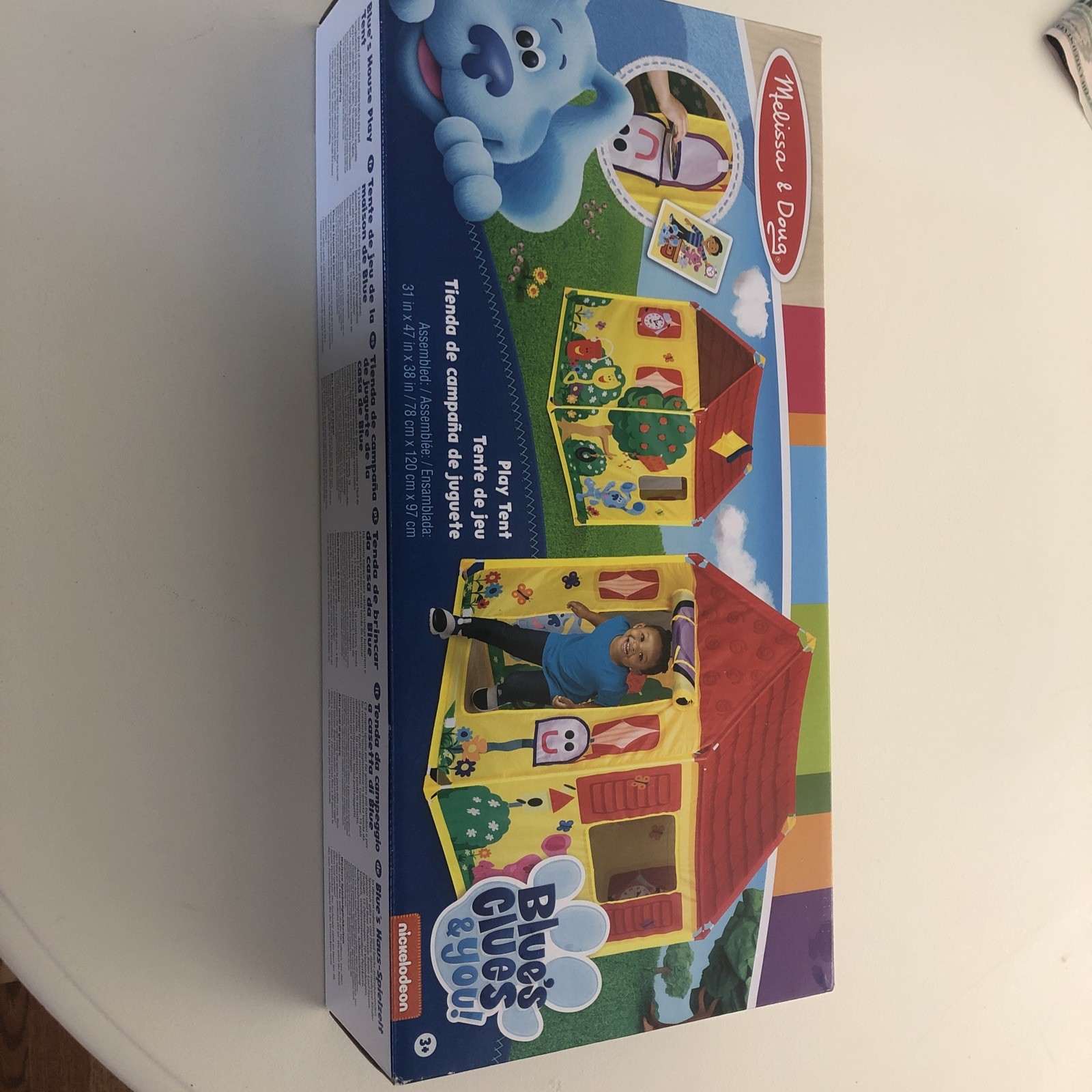 Blue's Clues Playhouse Tent Indoor Outdoor Fabric 4ft for Kids Ages 3-5