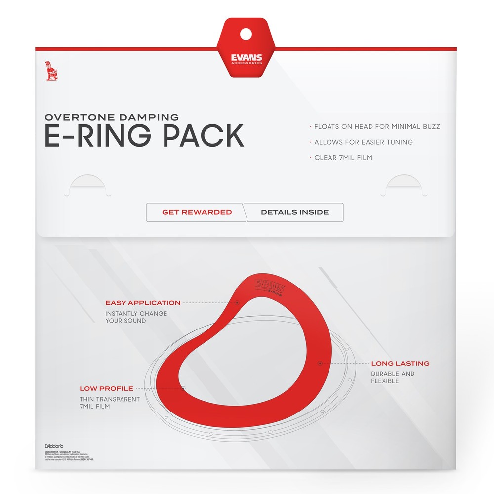 EVANS 1.5 Inch E-Ring 10 Pack, 14 Inch