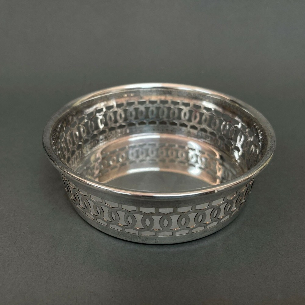 Towle Silver Plate Dish Round Pierced 4 7/8" x 1 1/2" high