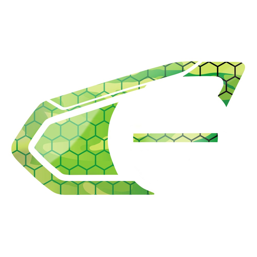 Green Hexagon Device Surface Sticker For SENA 50S Intercom x1
