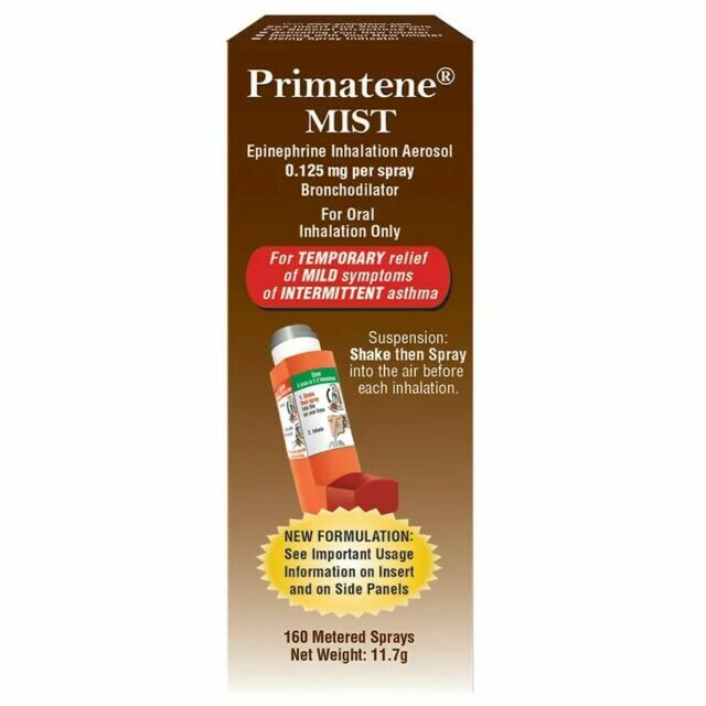 Primatene Mist Epinephrine Inhalation Aerosol 160 Sprays Exp 2025