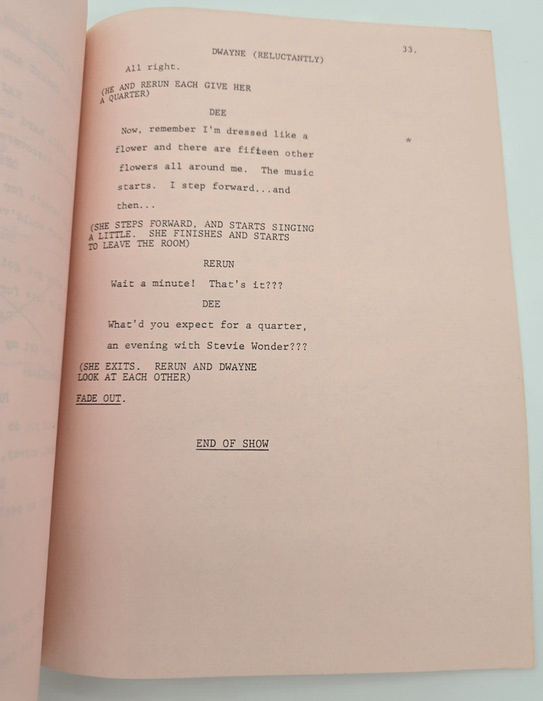 WHAT'S HAPPENING!! / Larry Mintz 1977 TV Script, "Going, Going, Gong"