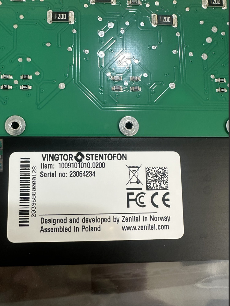 ZENITEL VERSION 0200 ASLT2 STENTOFON 1009101010 PC BOARD