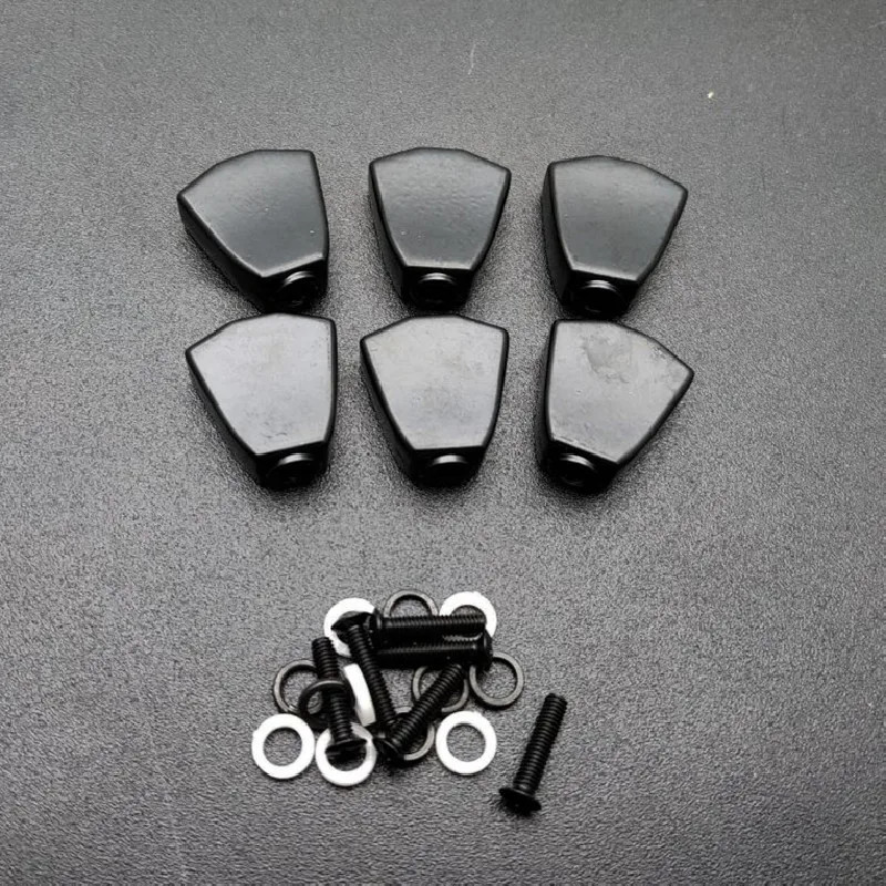 6-piece trapezoidal metal guitar tuning knobs, tuner replacement buttons, knobs