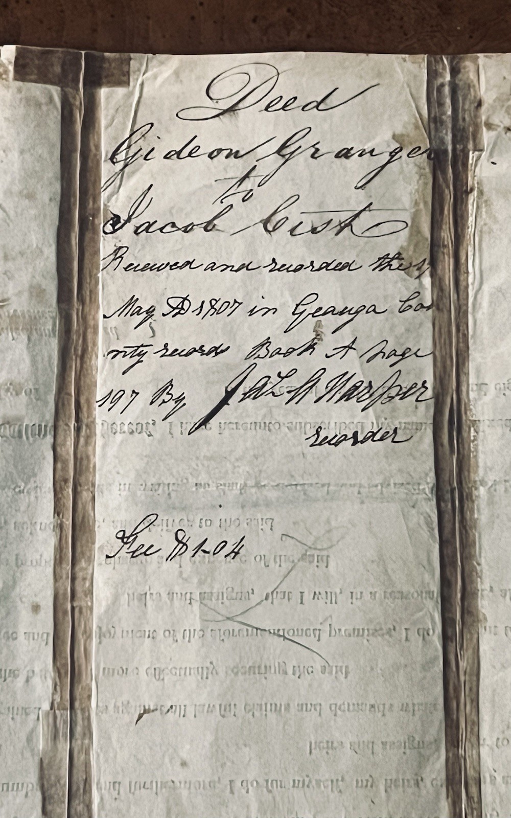 1808 Deed, District of Columbia, Signed By Gideon Granger & Dr. William Thornton