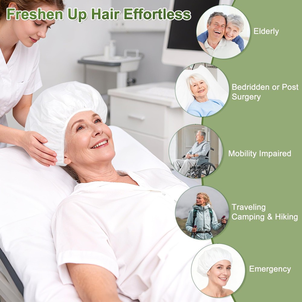 10 pack Shampoo Caps No Need Rinse