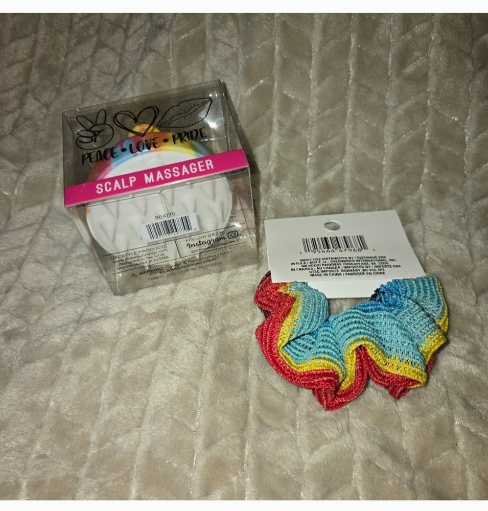 Scalp Massager And Scrunchie Pride Set