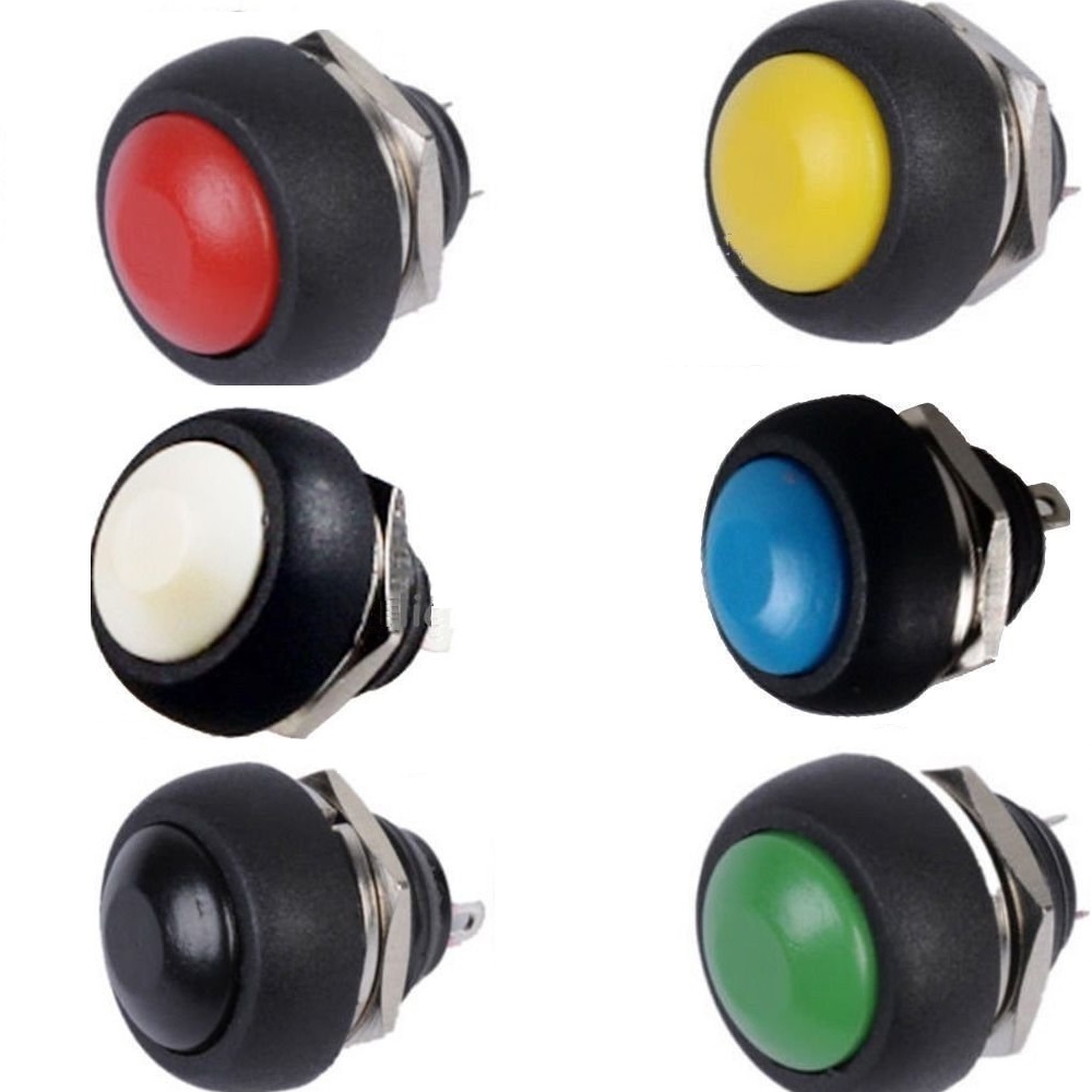 NEW 12mm Waterproof Mini Round Switch Waterproof Momentary ON/OFF Push Button