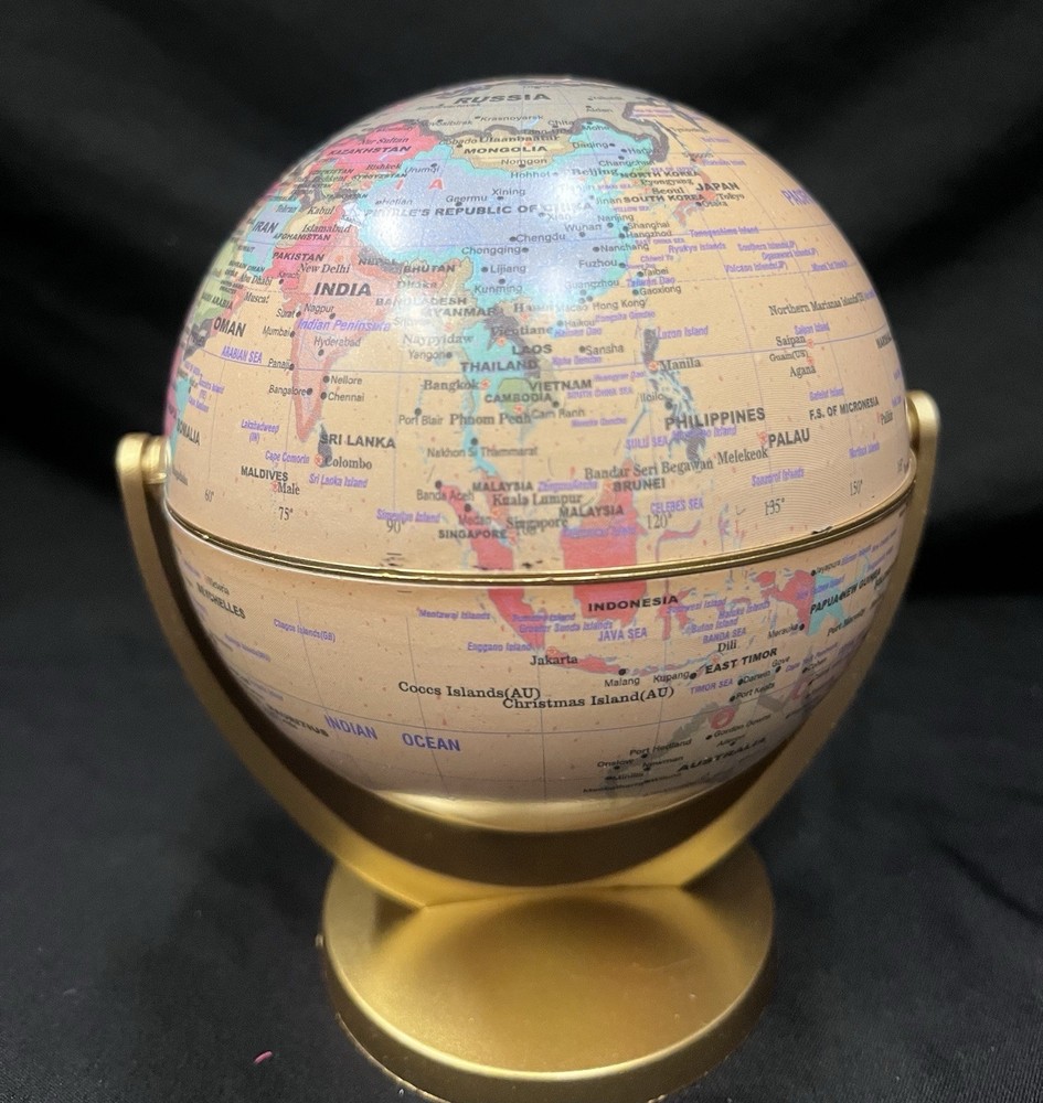 Desktop 10.6cm diameter educational world globe