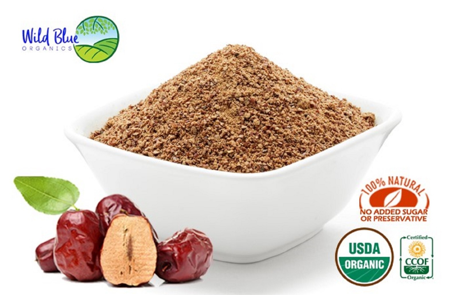 100% ORGANIC Dried Jujube Date California Grown 대추 Hong Zao 紅棗 táo tàu