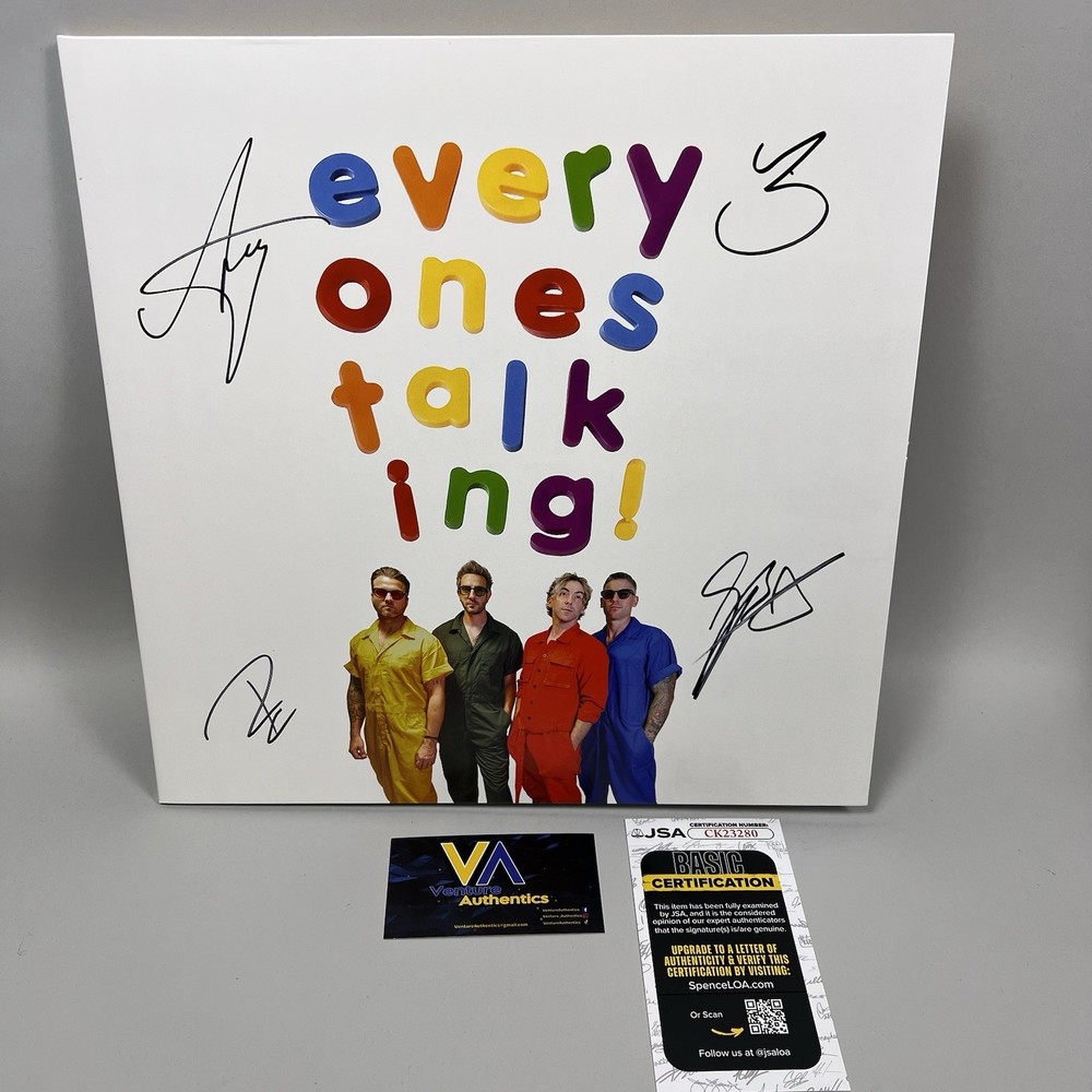ALL TIME LOW Signed "Everyone's Talking!" LP Vinyl Record w/ JSA COA