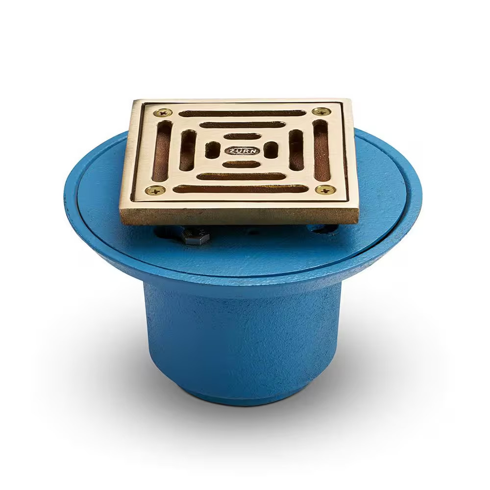 2 In. Shower Drain, Polished Brass