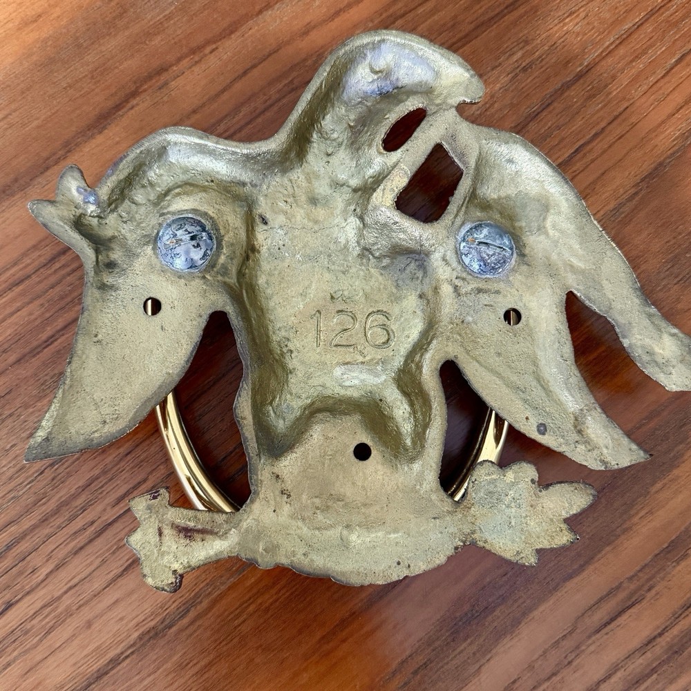 Vintage Solid Brass AMERICAN EAGLE Door Knocker 2 lbs 6"x7" Engravable