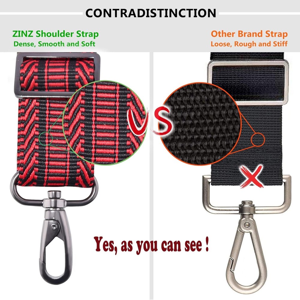 ZINZ Shoulder Strap, 57" Padded Adjustable Bag Straps Replacement...