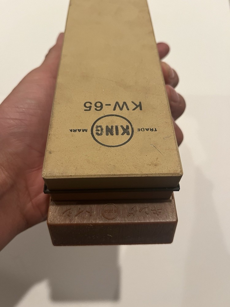 Kw65 1000/6000 Grit Combination Whetstone With Plastic Base Used