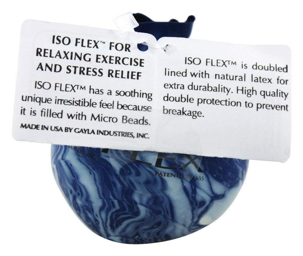 Isoflex for Stress Relief and Hand Exercise Marblized Assorted Colors,(1 Pack)