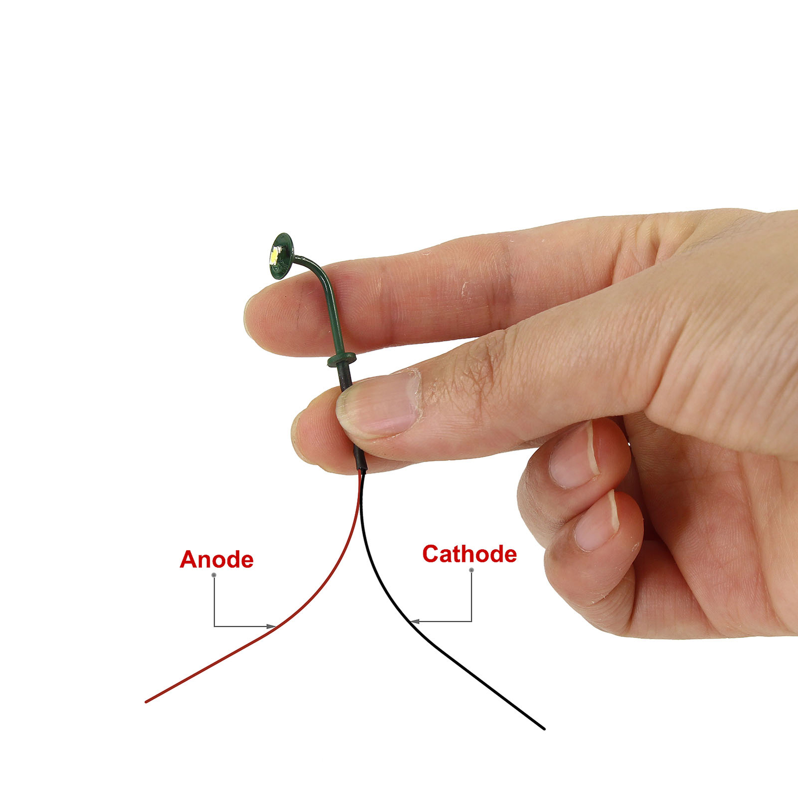 10pcs Model Hanging Lamp 1:87 Outdoor Wall Goose Neck Light HO Scale Warm LED