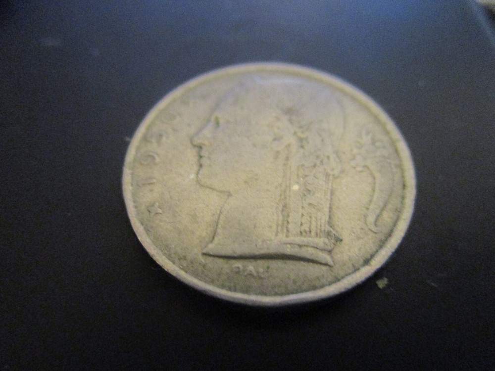 1950 Belgium 5 francs