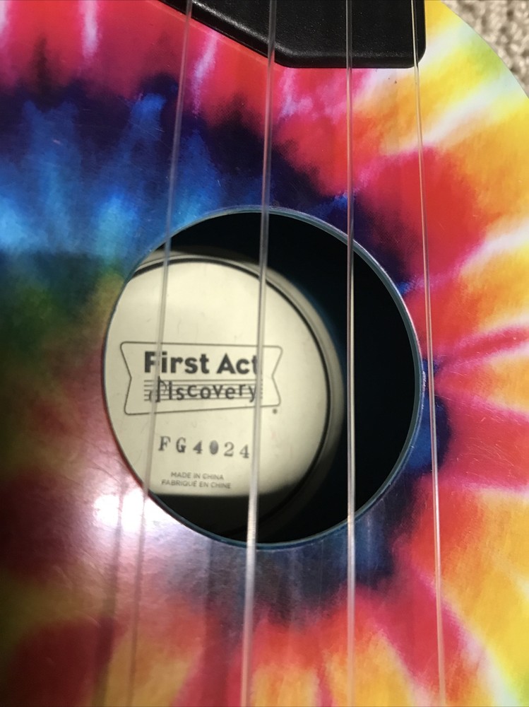First Act Discovery Ukulele 4 string tye dye pattern No Case Instrument
