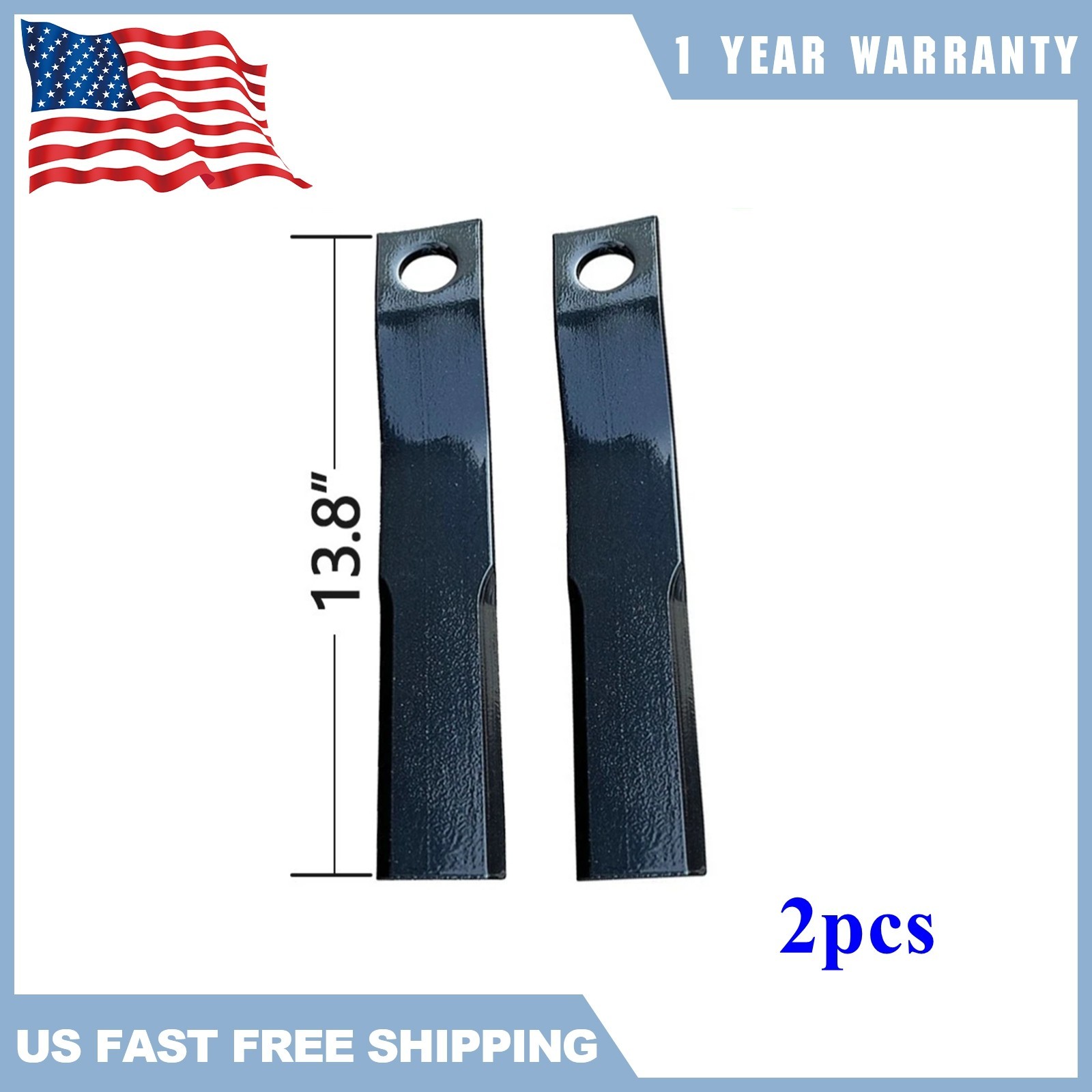 AGT 2pcs  Skid Steer Brush Cutter Cutting Blade High Quality Steel 60Si2Mn RCBLD