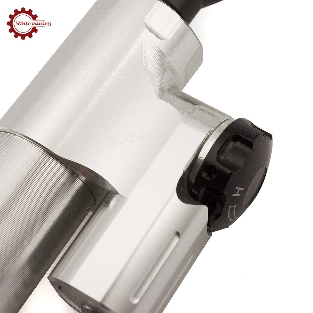 CNC Silver Steering Damper Motorcycle Stabilizer Linear Reversed Safe Control US