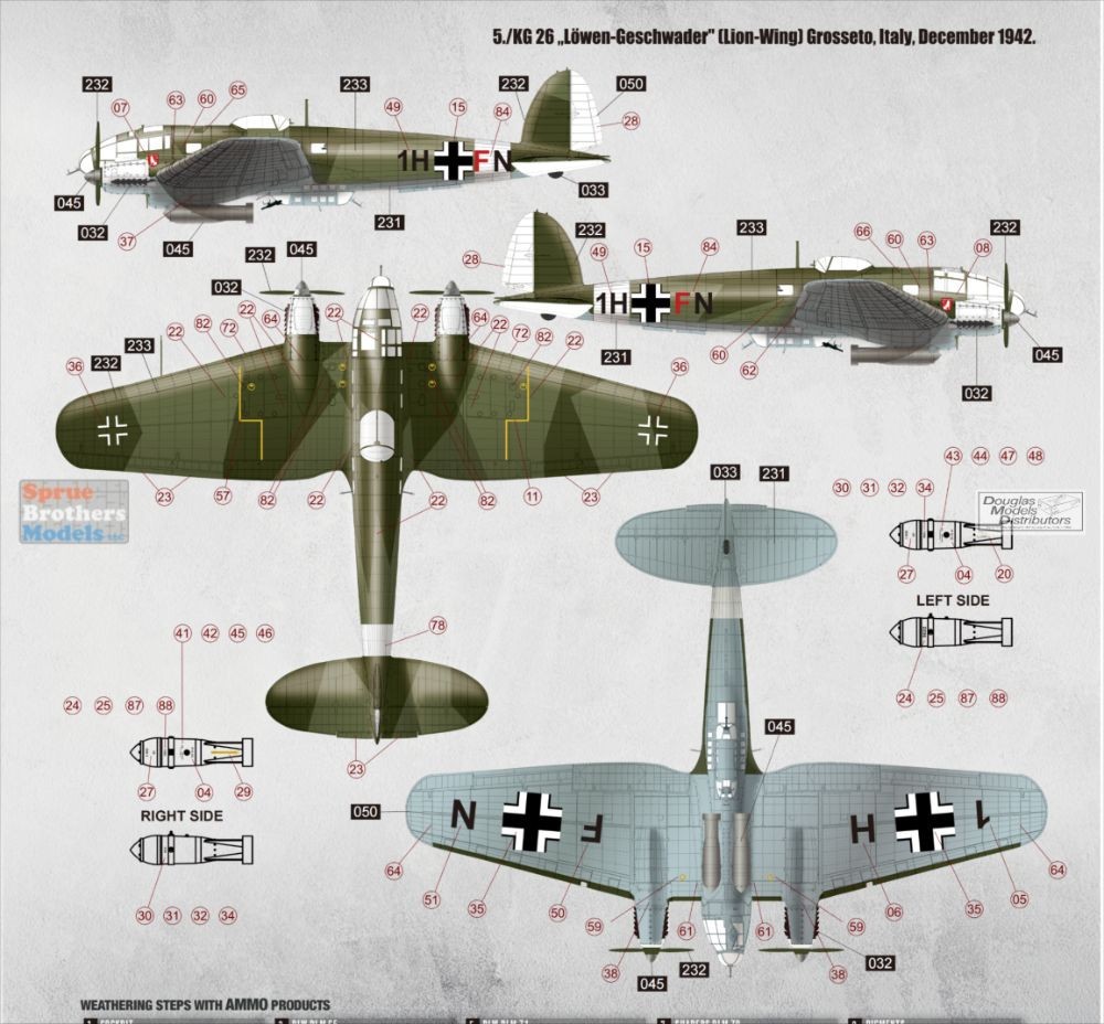 BDMBF018 1:35 Border Model Heinkel He111H-6 WW2 German Bomber