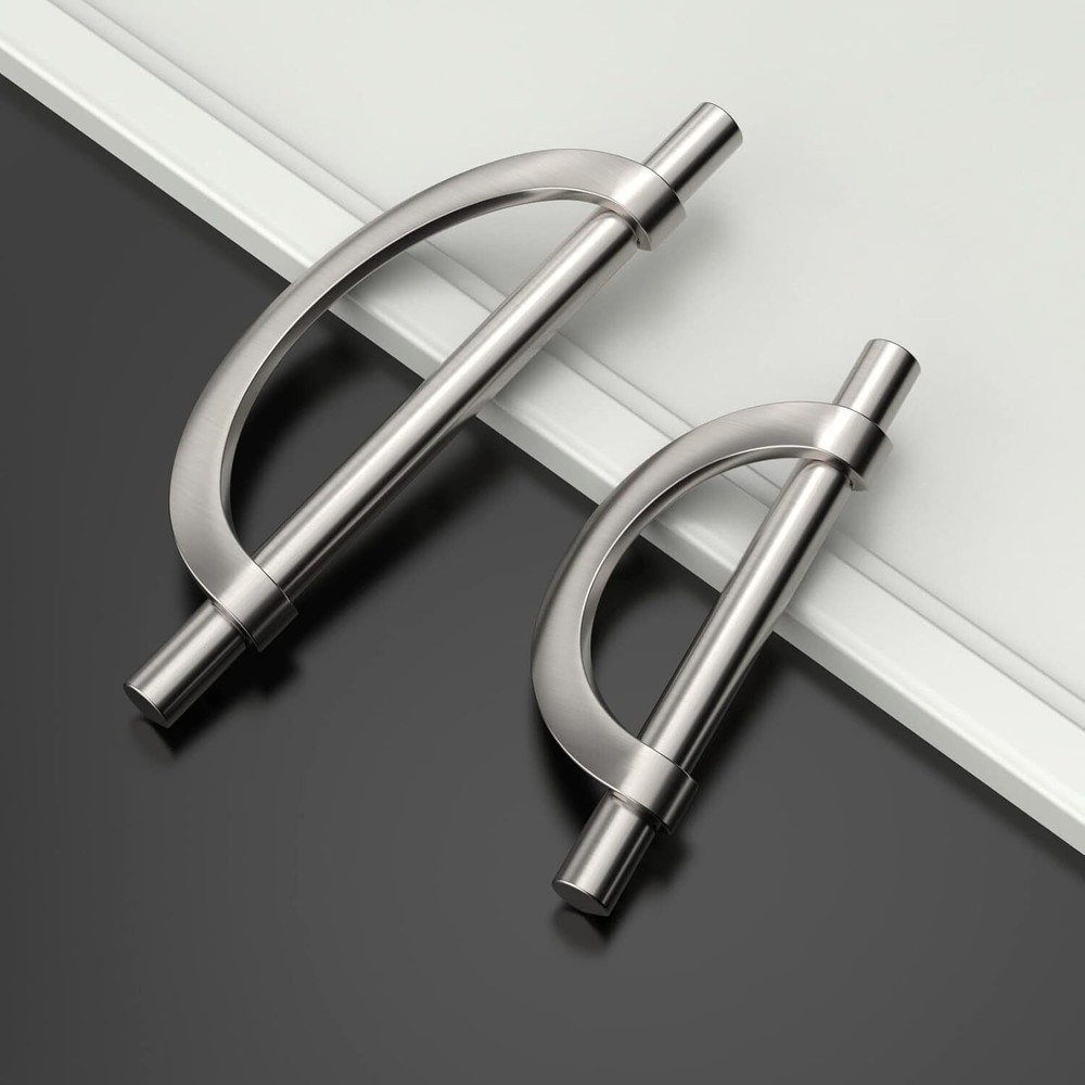 10-Pack Brushed Satin Nickel Cabinet Pulls Kitchen Cabinet Pulls Hardware