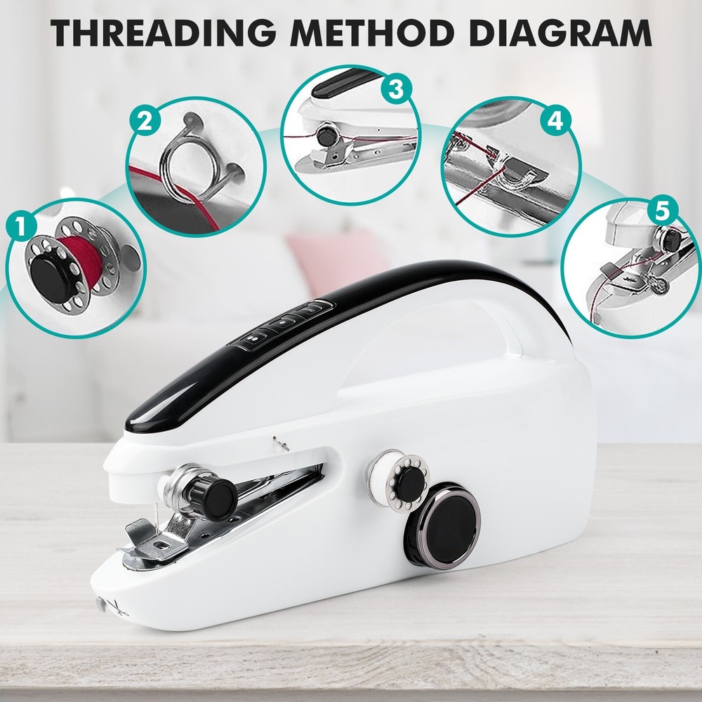 Mini Handheld Sewing Machine Electric Portable Stitch Tool with Full Kit