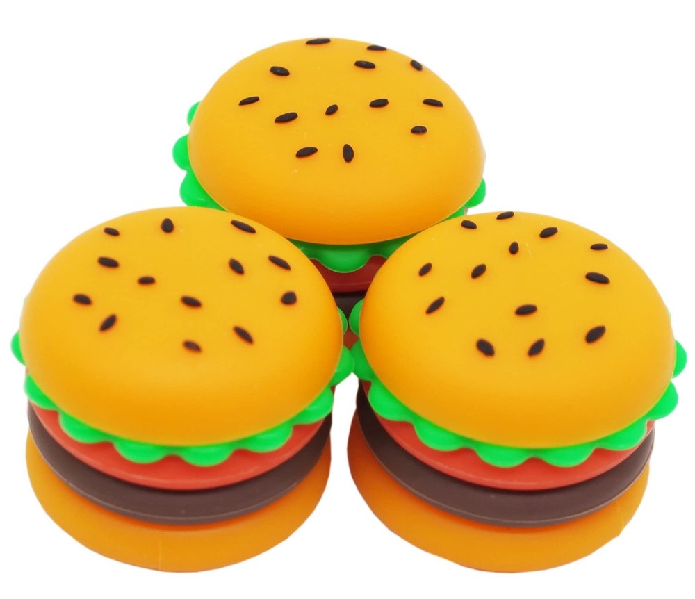 5ml Hamburger Silicone Wax Containers Non-stick Concentrate Jar Multi-use (3) 3