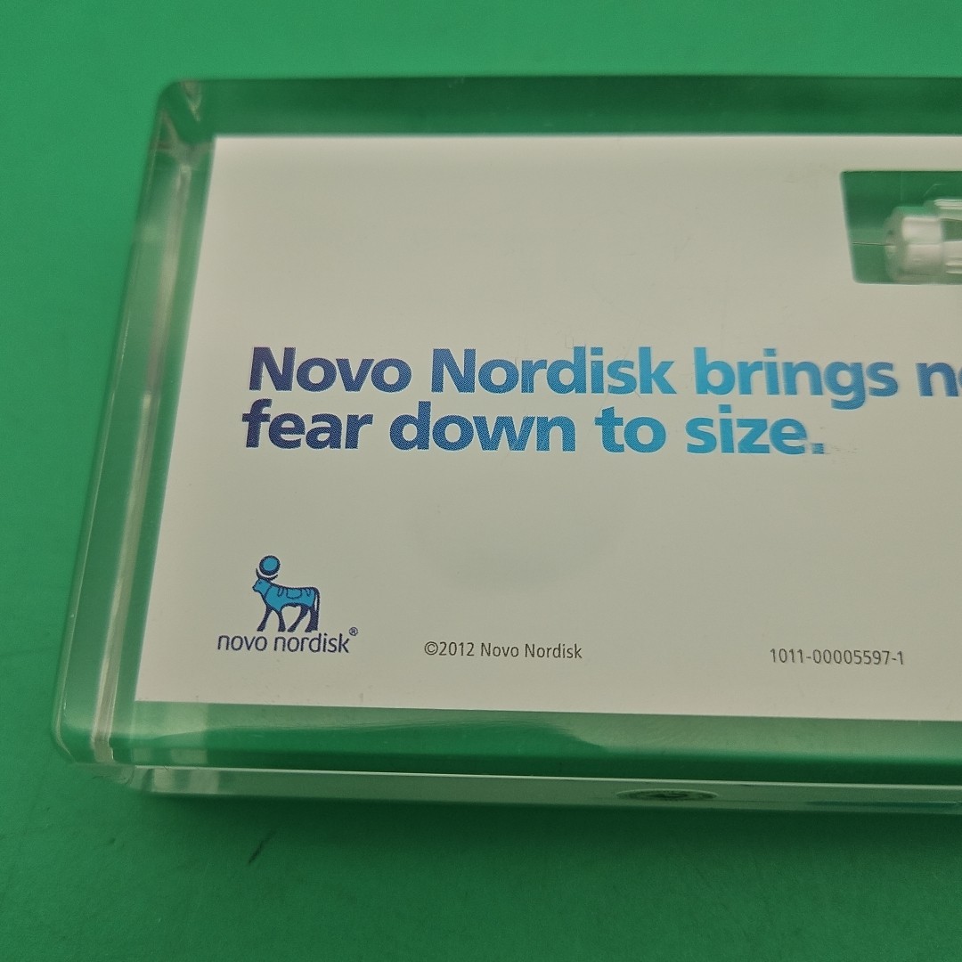 Novo Nordisk Salesman Sample Needles Resin Advertising Store Display Drug Rep