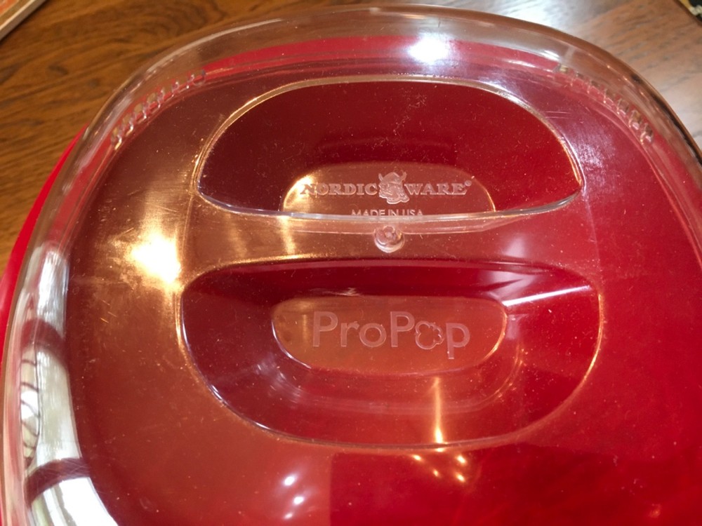 nordic ware microwave red popcorn popper