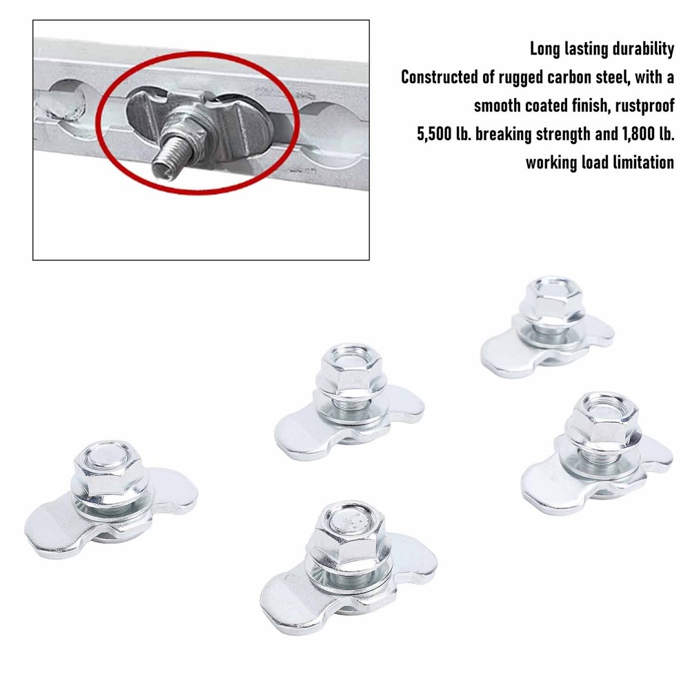 5pcs L Track Double Lug Threaded Stud For Truck Bed Trailer Cargo Control