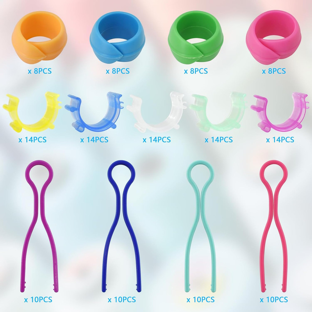 142pcs Bobbin Thread Buddies Set, Sewing Thread Organizing Clips, Bobbin Holders