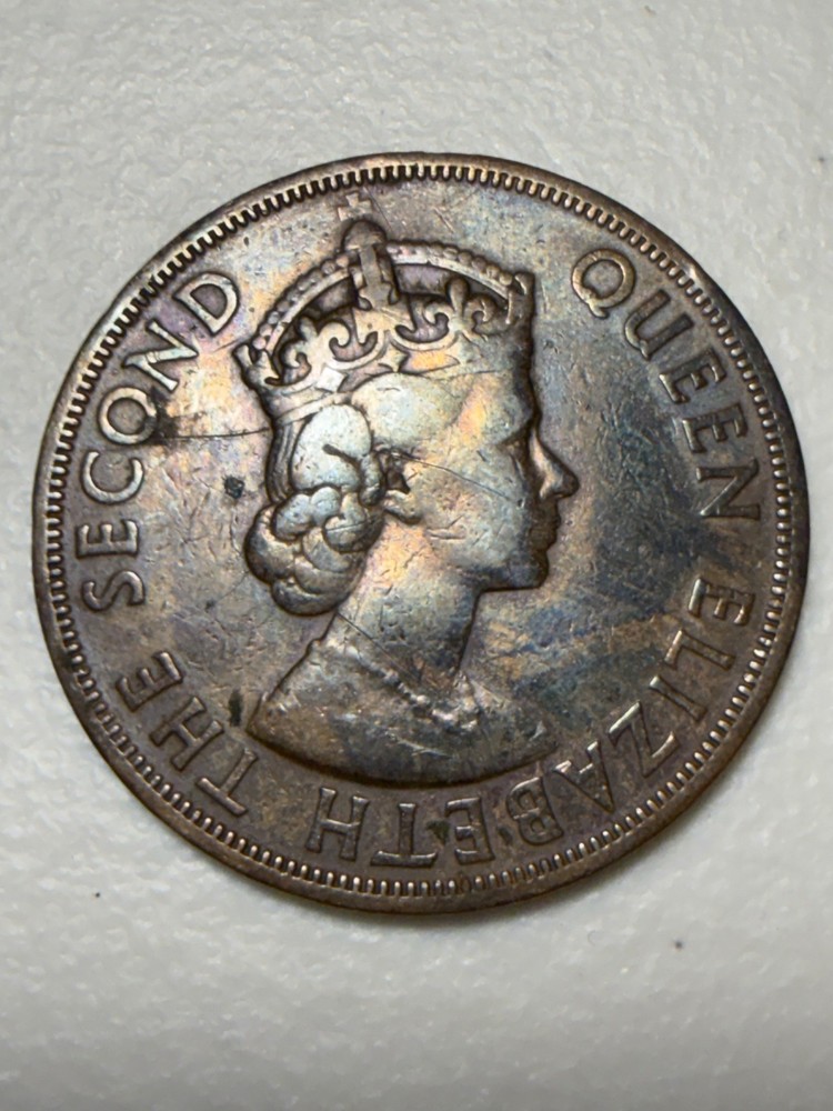 1957 British Eastern Caribbean Territory 2 Cent Coin