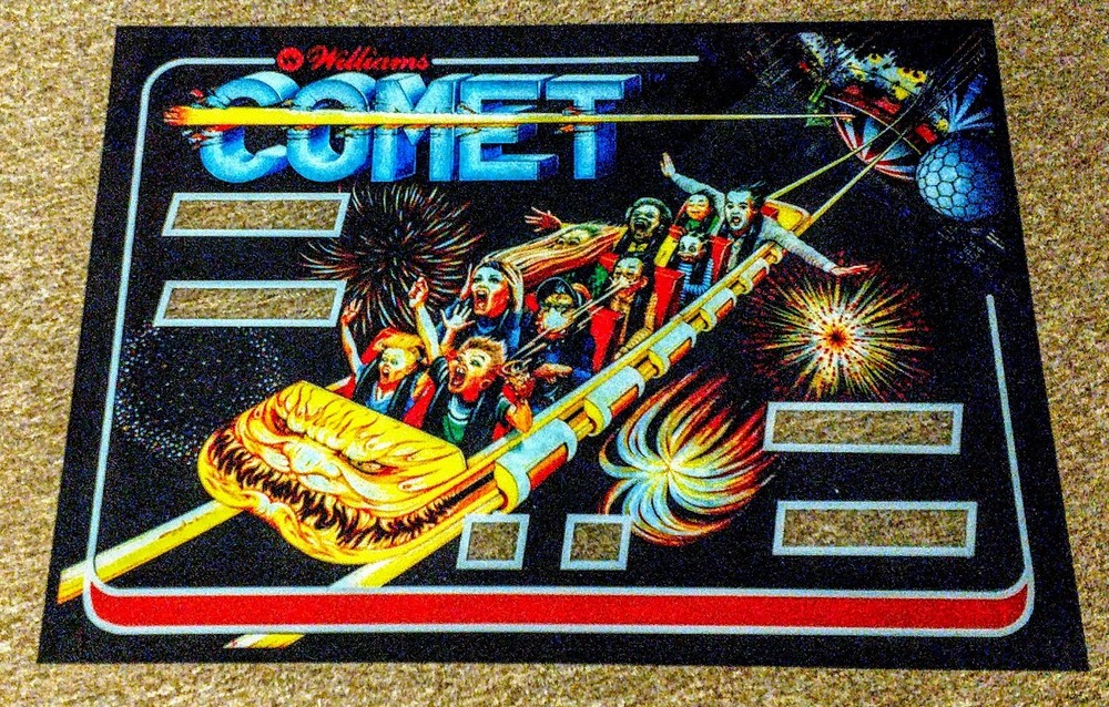 WILLIAMS comet pinball machine backglass translite replacement