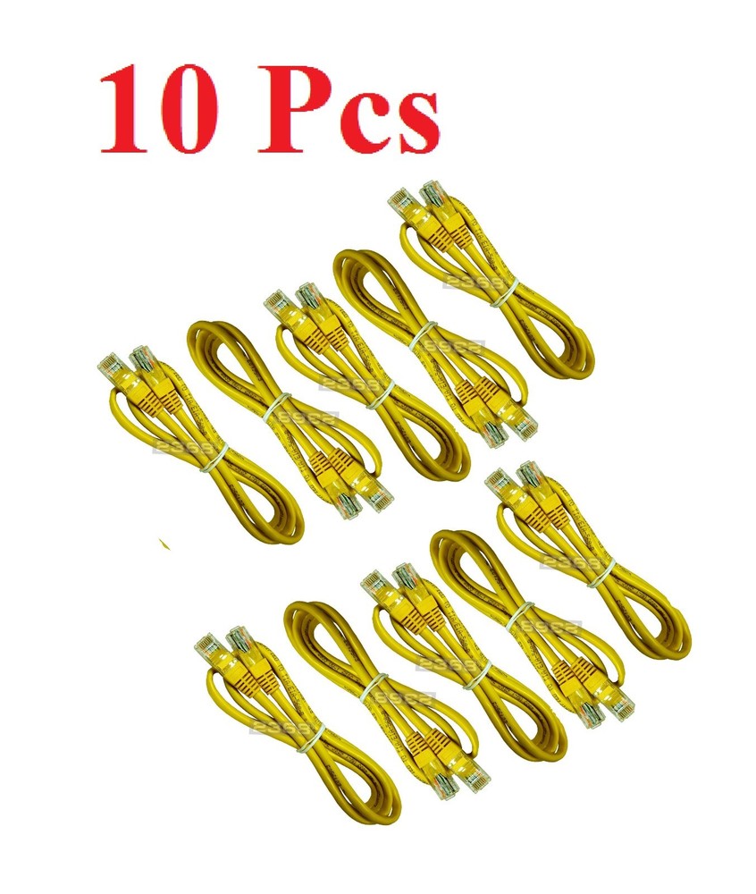 10 Pack Lot - 3ft CAT5e Ethernet Network LAN Patch Cable Cord