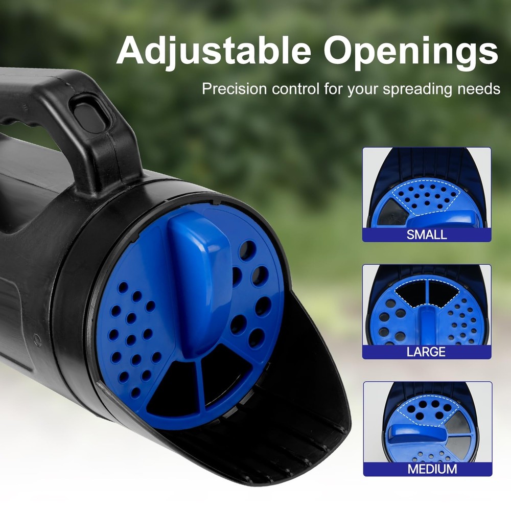Handheld Spreader for Fertilizer, Grass Seed and Ice Melt, Multi-Use Seed Spr...