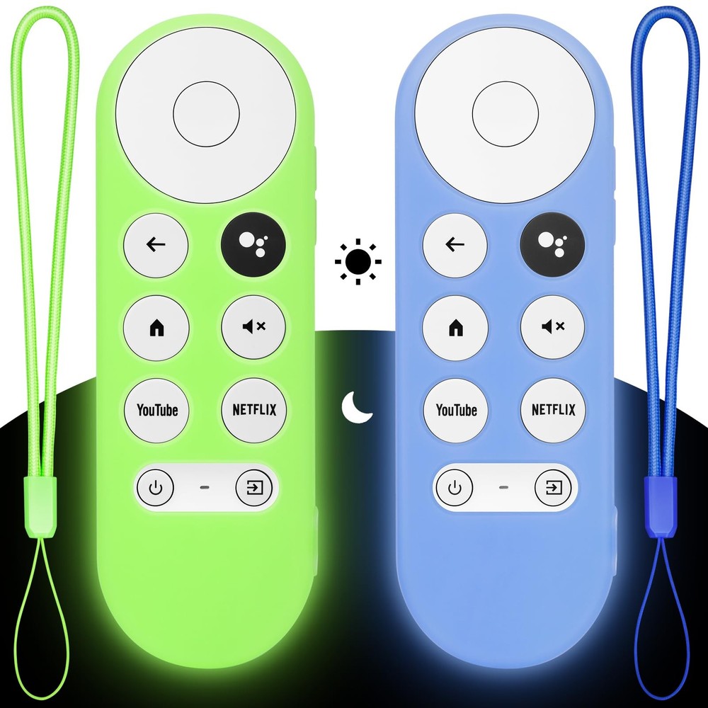 2PC Cover-Case-for-Chromecast-Google-TV-Remote, Case for Google Chromecast