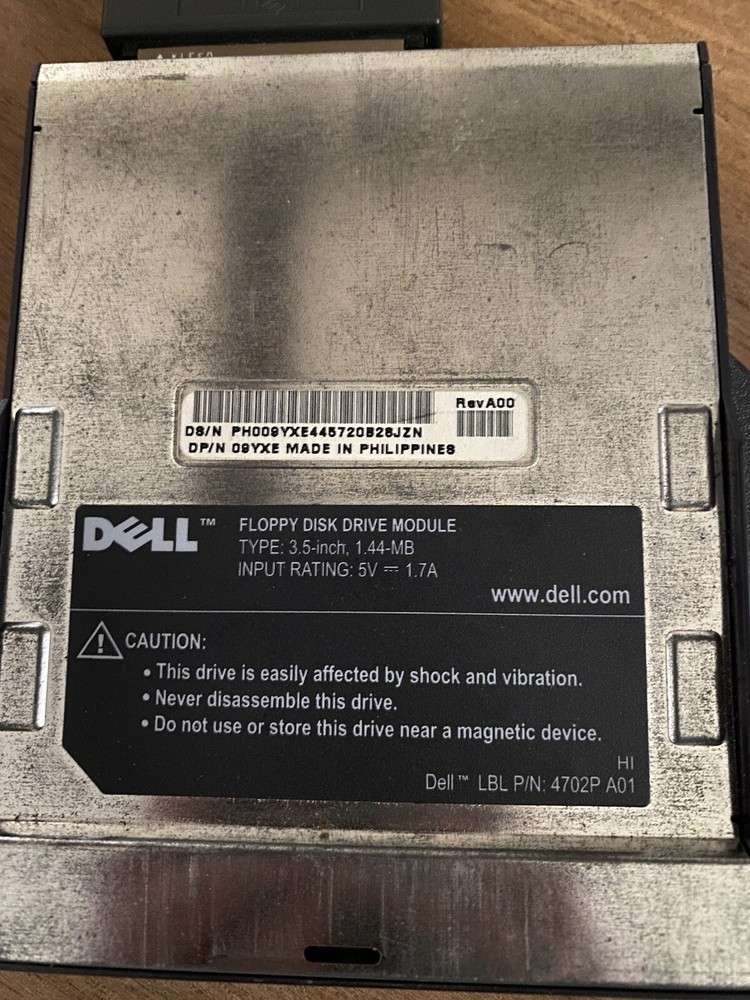 DELL FLOPPY DISK DRIVE MODULE, 4702P A01 + DELL CABLE, 53975