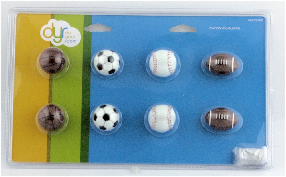 (5 Pack) (8 Pack) Kid's Sports Knobs Combo Pack