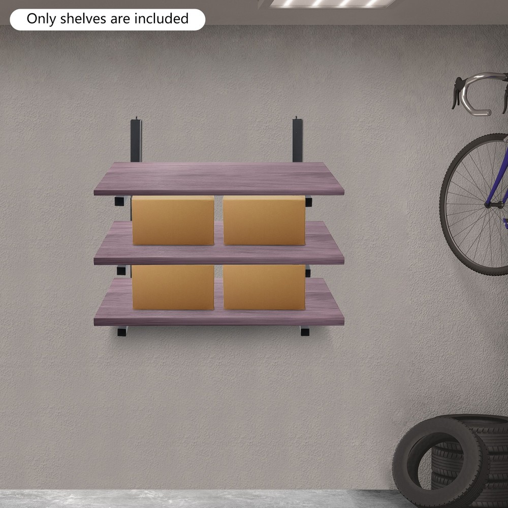 2* 3-Tier Container Shelving Bracket Set Cargo Container Storage Shelf Brackets