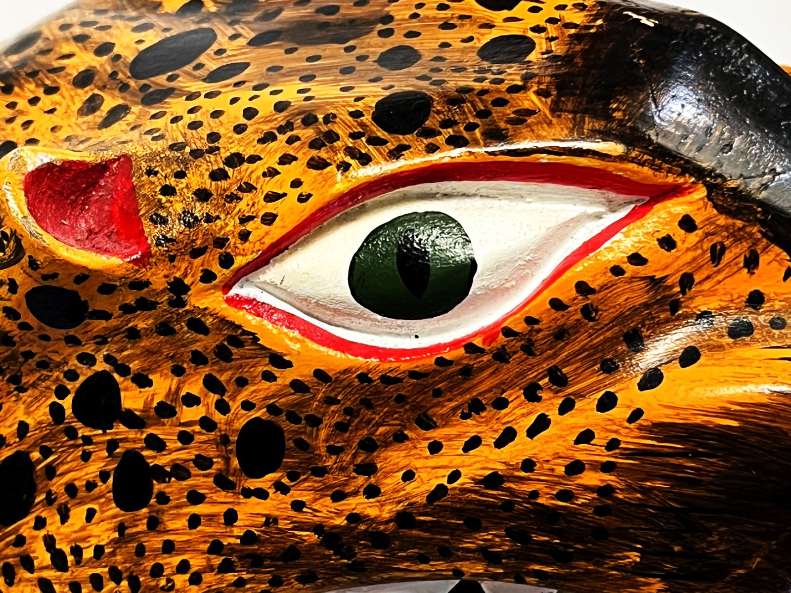 JUAN & FELIPE HORTA TOCUARO MICHOACAN WOOD MASK MEXICAN FOLK ART TIGRE SKULL