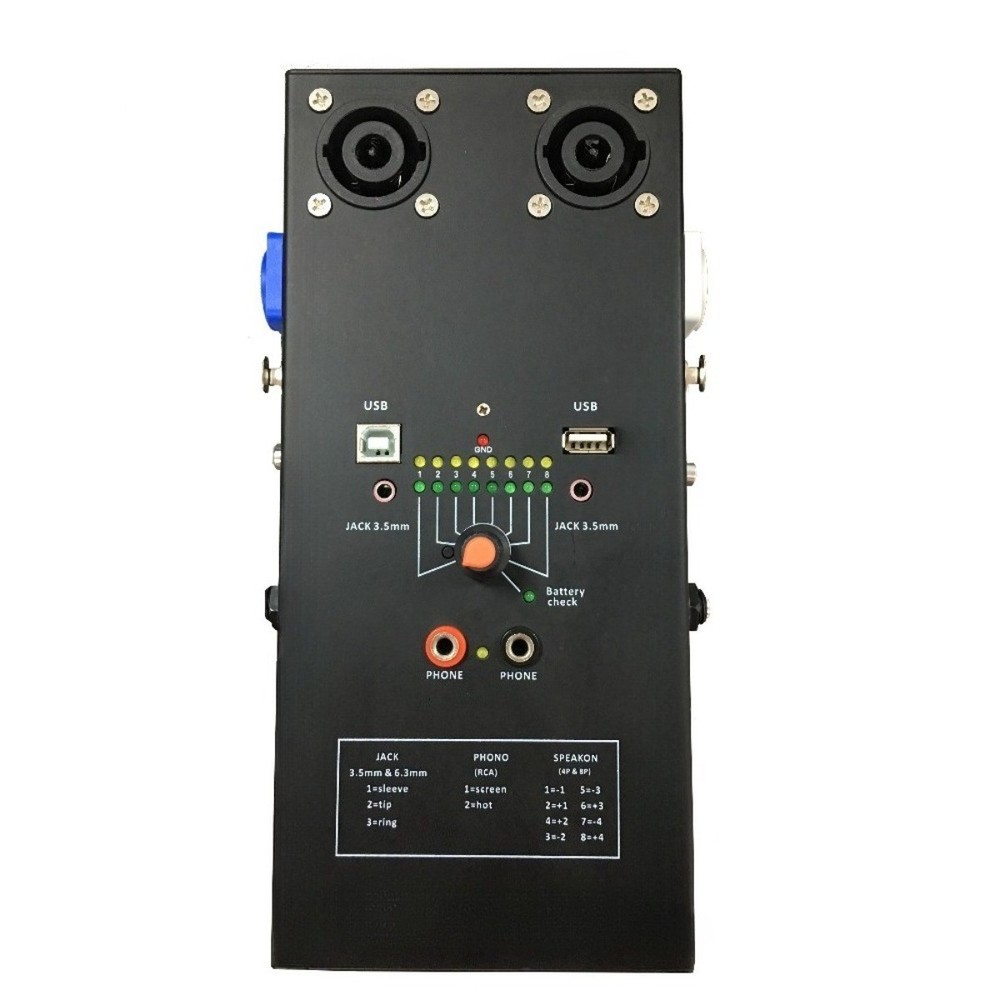 Professional Multi-function Audio Cable Tester for Powercon Cables Test Stage