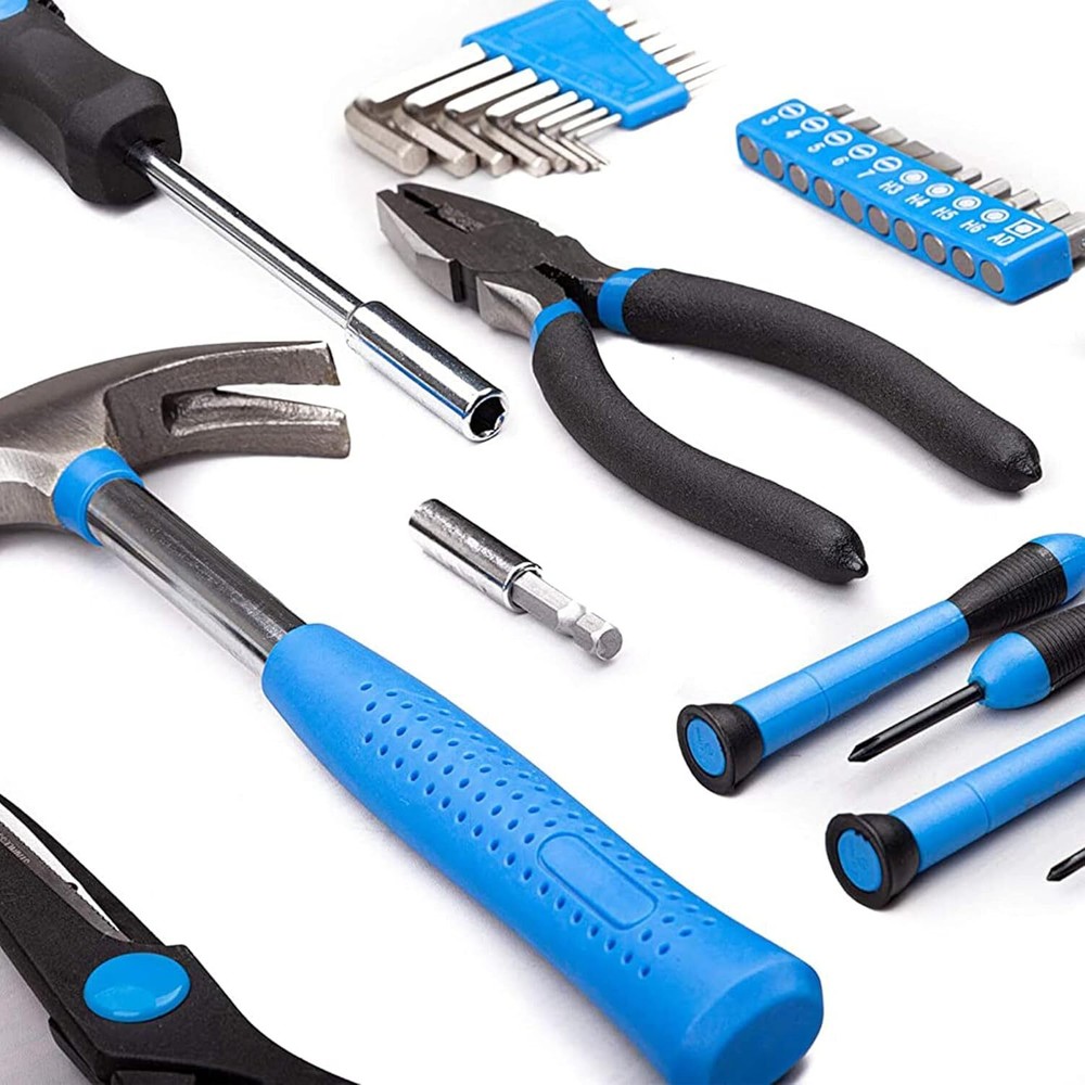 CARTMAN 39piece Cutting Plier Tool Set with Plastic Toolbox Blue