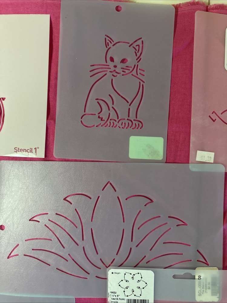 Lot - Quilting Stencils - 8 - Various Patterns, See Photos