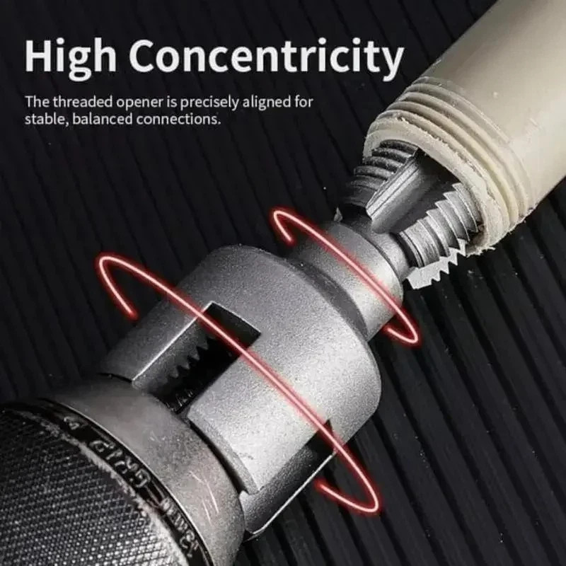 2pcs Integrated Internal & External Pipe Threading-Tool,PVC Pipe Threader Kit