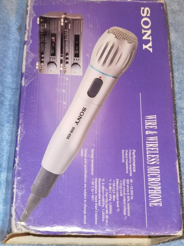 Vintage Sony WM2000 Wired/Wireless Microphone With Transmitter. Read Description